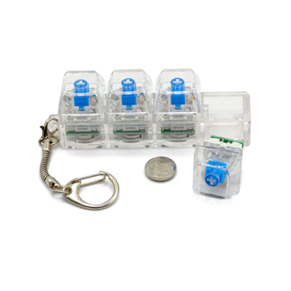 keychain with led keyboard antistress